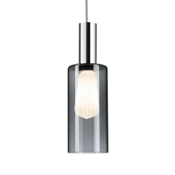 Paulmann URail lampeskærm Raja 2Easy, røget glas Ø 10 cm