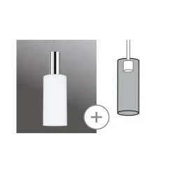 Paulmann URail lampeskærm Raja 2Easy, opal, Ø 10 cm