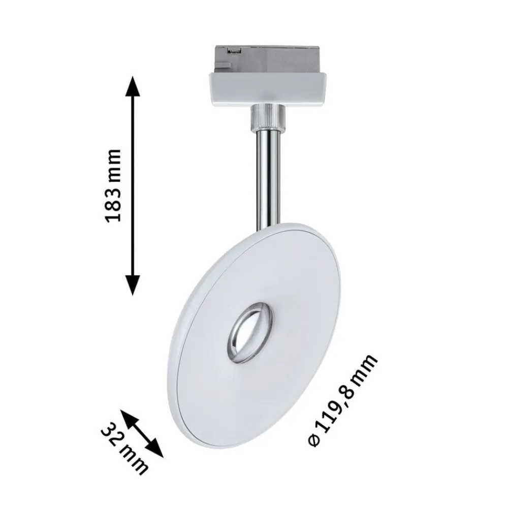 Paulmann Skinnesystem>URail LED-spot Sphere 2,700K krom