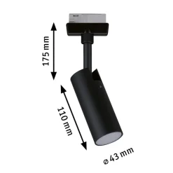 URail LED-spot Tubo sort 4.000 K^Paulmann Best