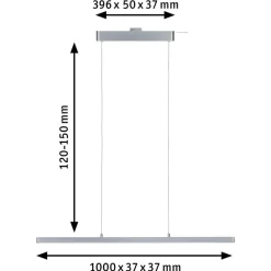 Paulmann URail Lento LED-pendel ZigBee CCT krom
