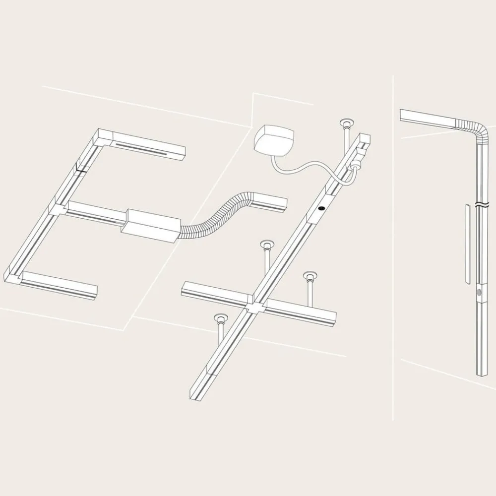 Paulmann URail L-tilkobling stiv, mat sort