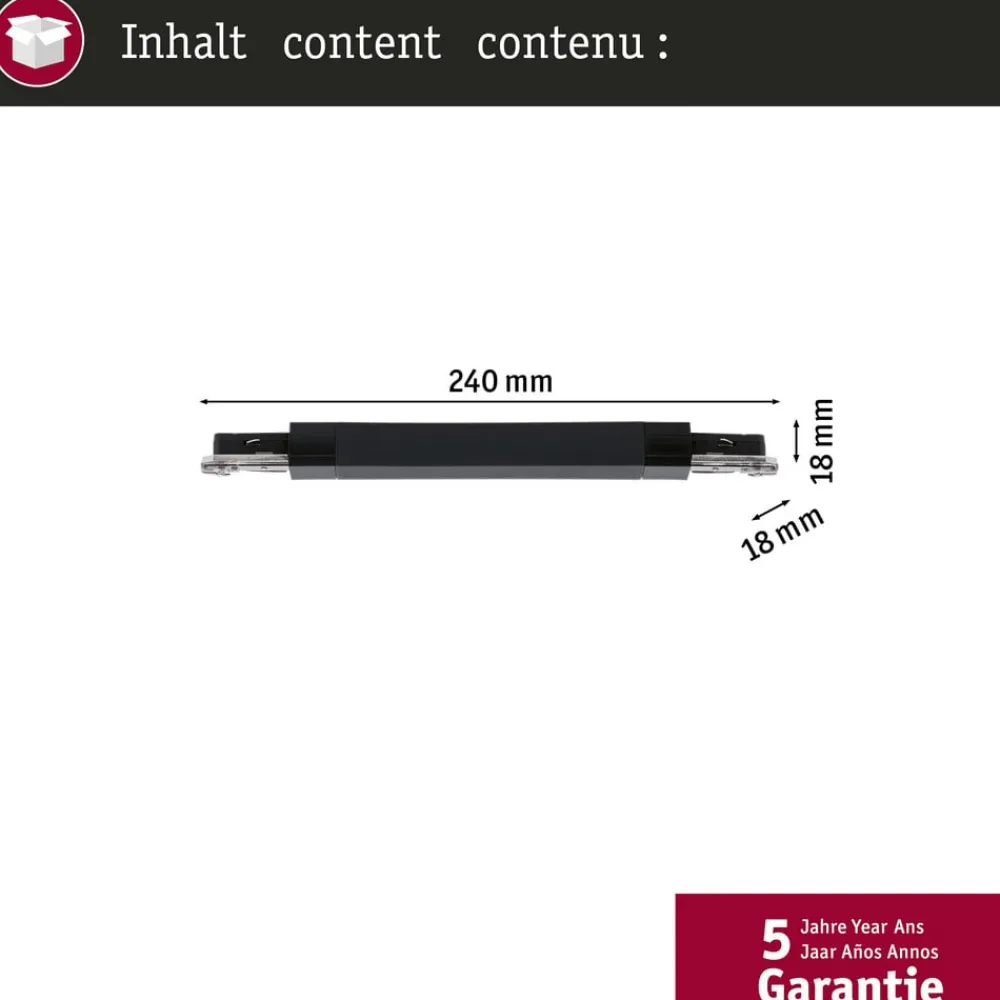 Paulmann Skinnesystem>URail skinneadapter Zigbee Dæmp/Switch krom mat