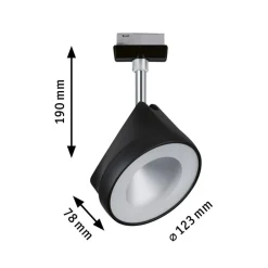 Paulmann URail spot Arena sort dæmpbar 2.700 K