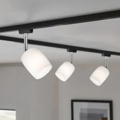 Paulmann Skinnesystem>URail Spot Blossom sort, satineret glas