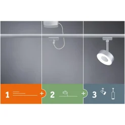 URail Spot Blossom mat krom, satinglas^Paulmann Best