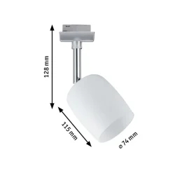 URail Spot Blossom mat krom, satinglas^Paulmann Best