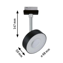 Paulmann URail Spot Circle sort dæmpbar 2.700 K