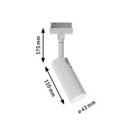 Paulmann URail Tubo LED-spot, hvid
