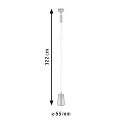 Paulmann URail-hængelampe Cover, krom mat, GU10