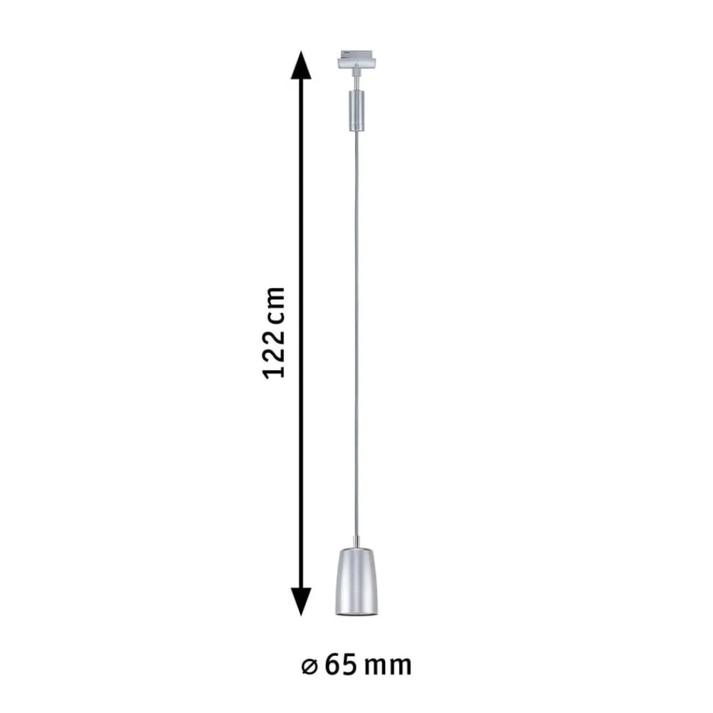 Paulmann URail-hængelampe Cover, krom mat, GU10