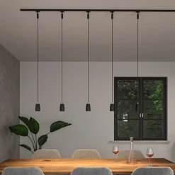 Paulmann Skinnesystem>URail-hængelampe Cover, sort mat, GU10