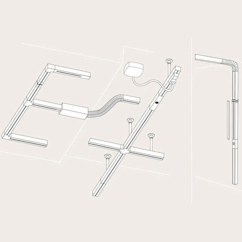 Paulmann URail-skinne, mat krom, længde 100 cm, aluminium