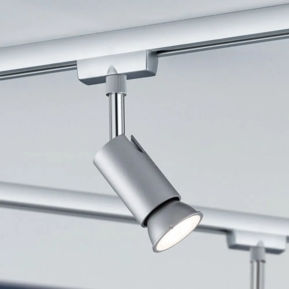 Paulmann URail-skinnespot Pure I, krom mat, GU10, metal