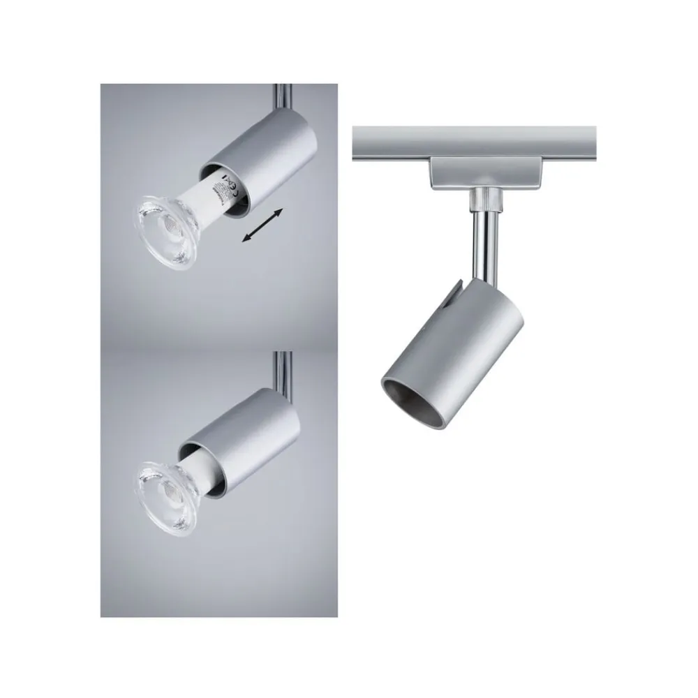 Paulmann URail-skinnespot Pure I, krom mat, GU10, metal