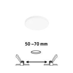 Paulmann Veluna Edge LED indbygget IP44 4.000K Ø 9cm