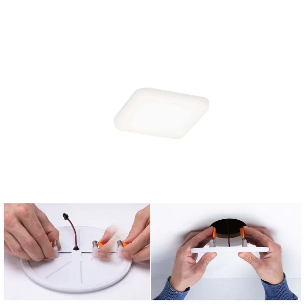 Paulmann Loftlamper|Indbygningsspots>Veluna LED 4.000 K 7,5x7,5