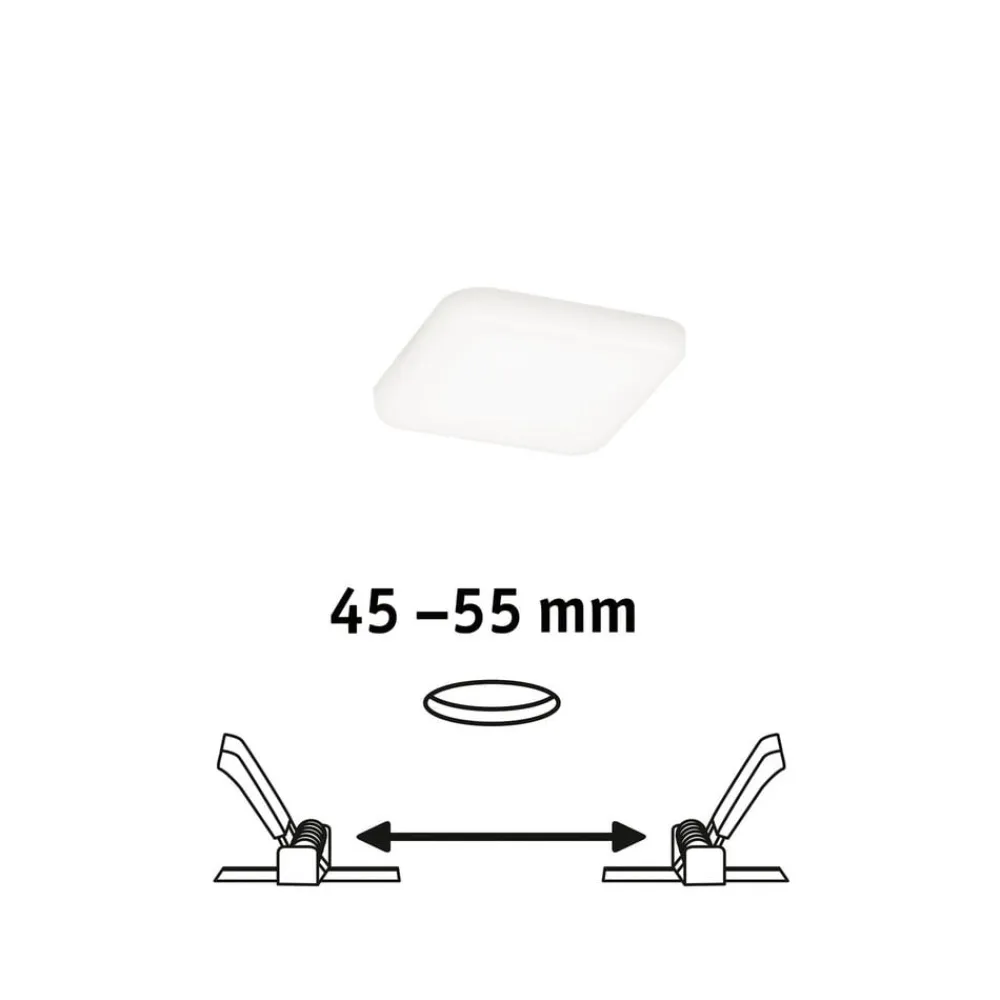 Paulmann Loftlamper|Indbygningsspots>Veluna LED 4.000 K 7,5x7,5
