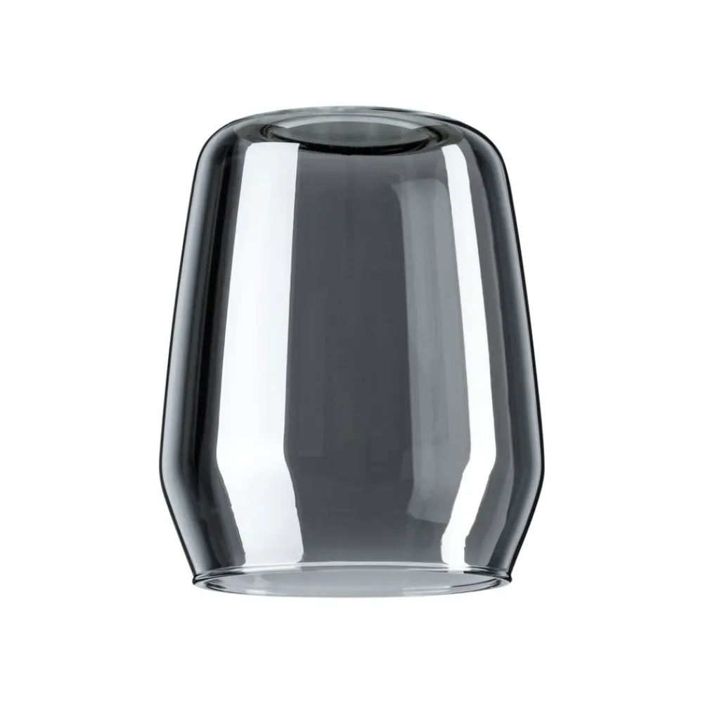 Paulmann Skinnesystem>Vento lampeskærm, røggrå, Ø 8 cm, glas