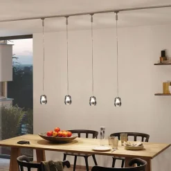 Paulmann Skinnesystem>Vento lampeskærm, røggrå, Ø 8 cm, glas