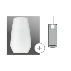 Vento lampeskærm, hvid, Ø 17 cm, glas^Paulmann Clearance