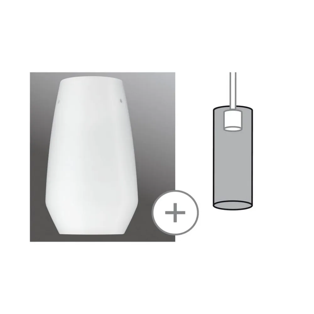 Vento lampeskærm, hvid, Ø 17 cm, glas^Paulmann Clearance