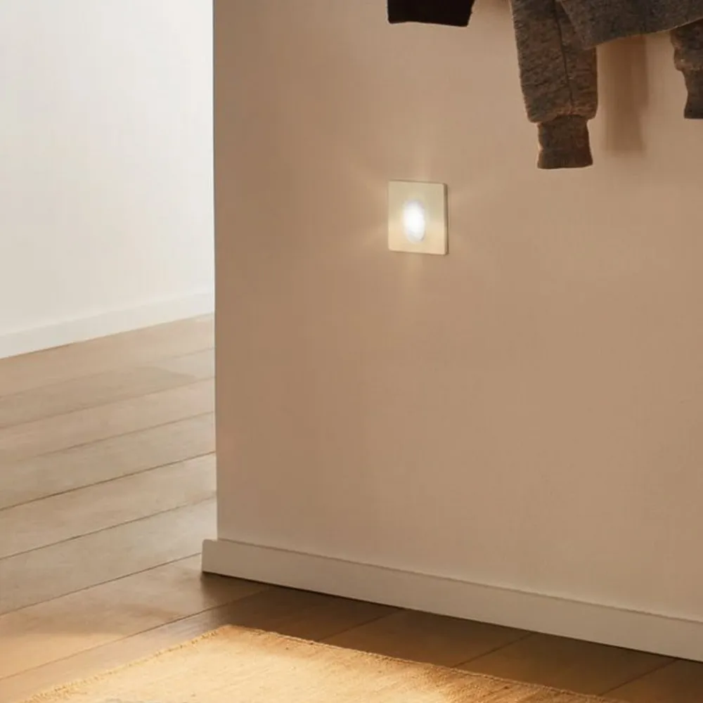 Paulmann Wall indbygningslampe, sensor kantet hvid