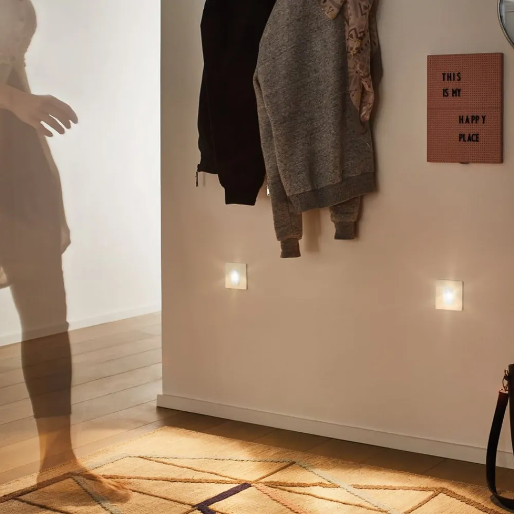 Paulmann Wall indbygningslampe, sensor kantet hvid