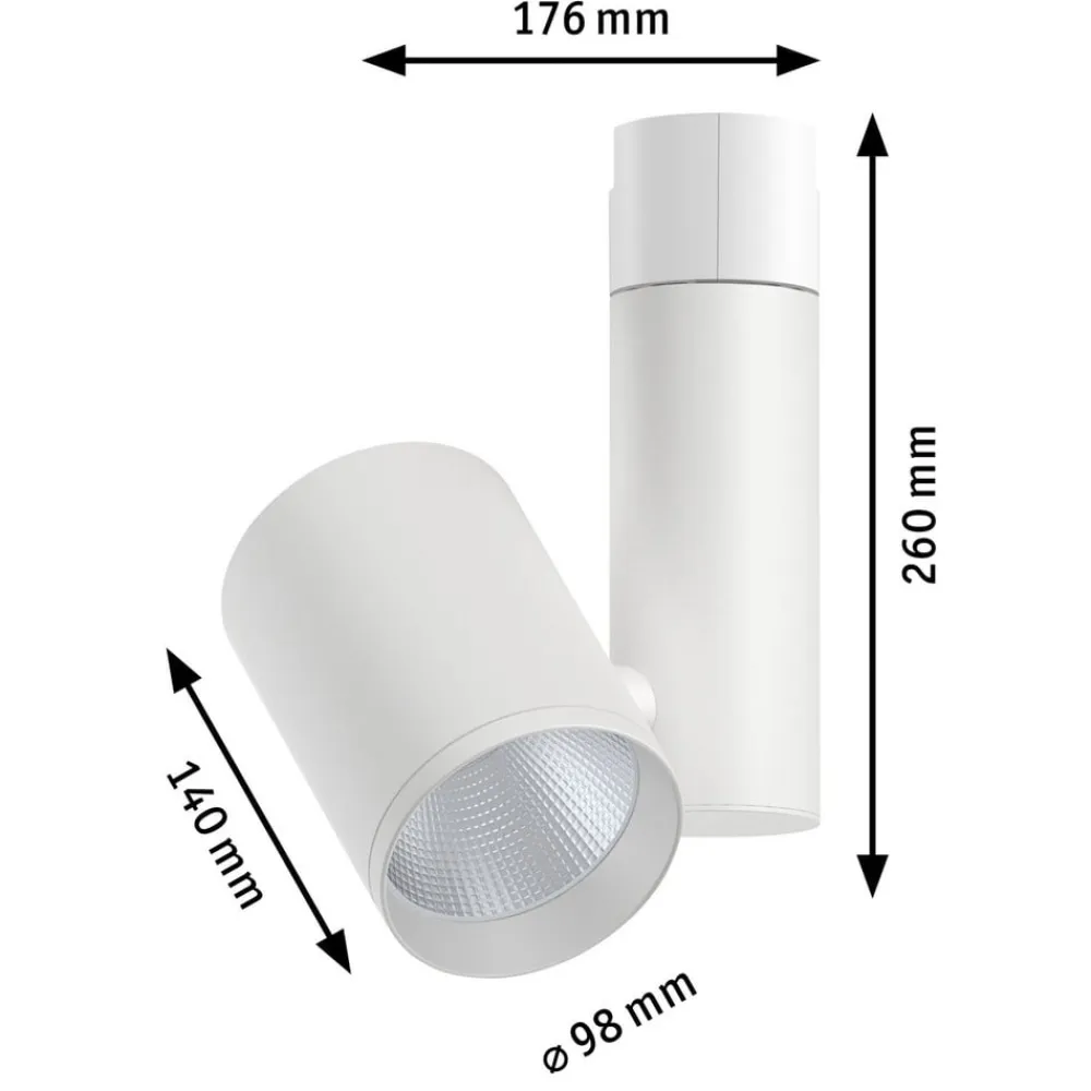 Paulmann Skinnesystem>Zeuz URail Spot 4.000K 15° hvid mat