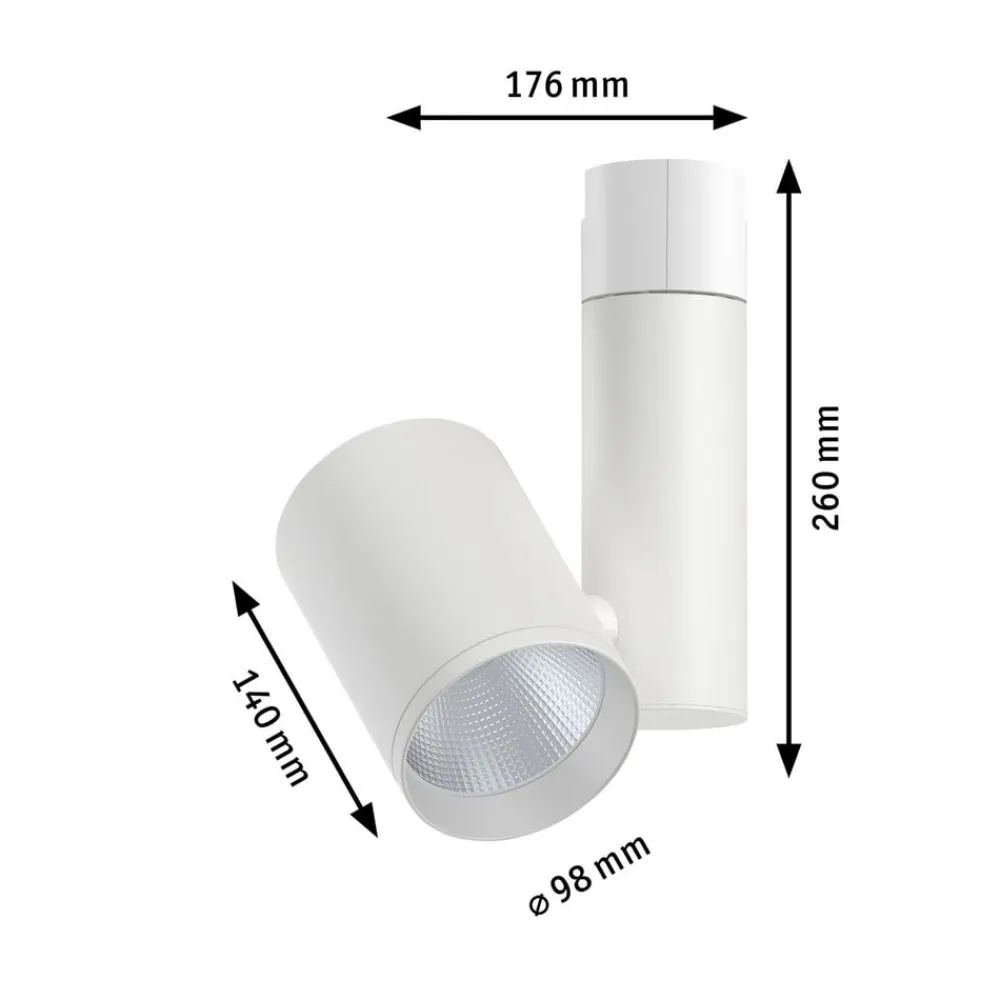 Paulmann Skinnesystem>Zeuz URail Spot 4.000K 15° hvid mat