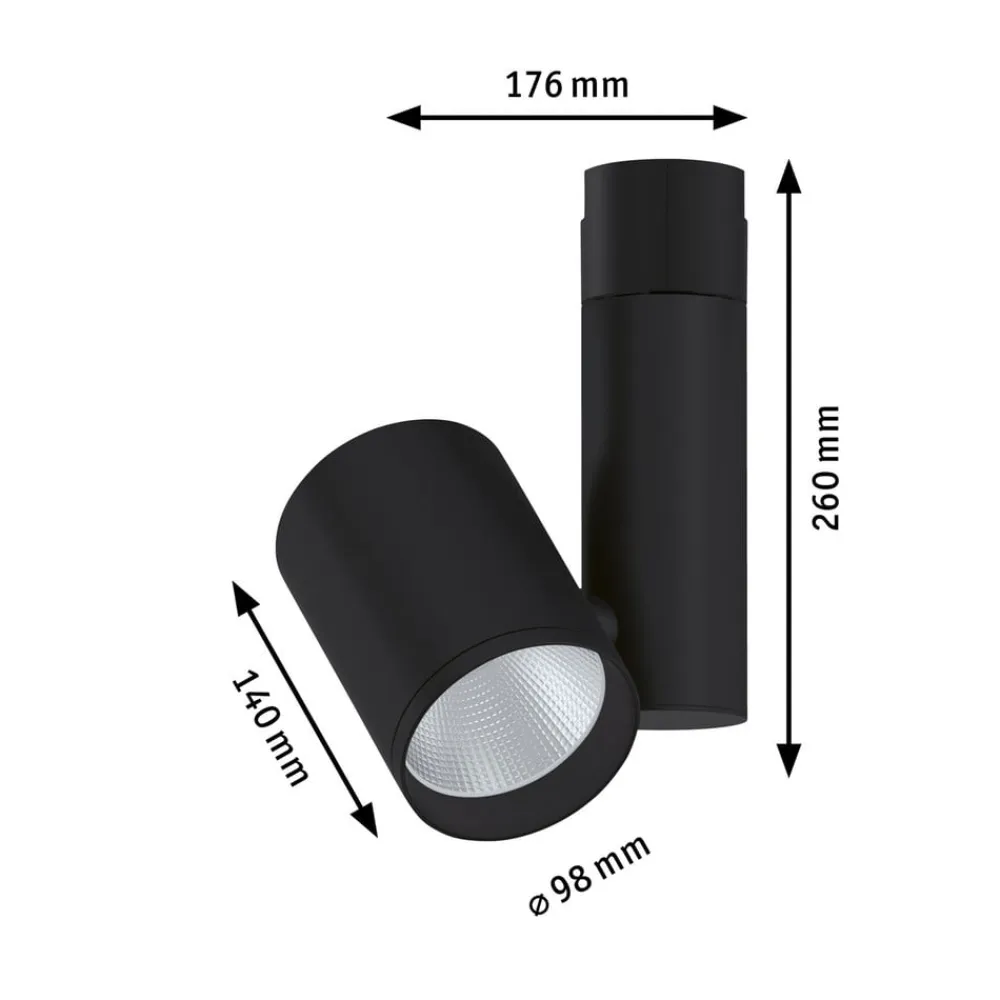 Paulmann Zeuz URail Spot 4.000K 39° sort mat