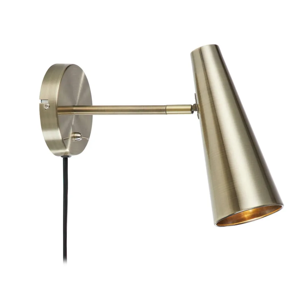 Markslöjd Peak vægspot, 1 lyskilde, antik messing