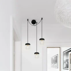 Pendellampe Acorn 3 lyskilder sort og messing^UMAGE Discount