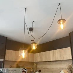 UMAGE Pendellampe Acorn sort og kobber - 3 lyskilder