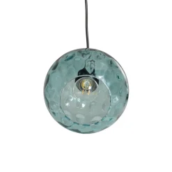 Opviq Pendellampe Benek, blå, glas, Ø 20 cm, E27