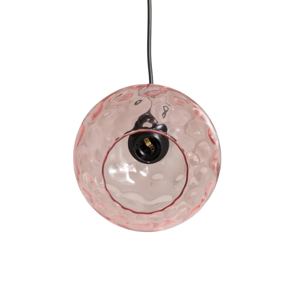 Opviq Pendellampe Benek, pink, glas, Ø 20 cm, E27