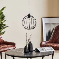 Pendellampe Cumera med burskærm, Ø 24 cm^HELAM