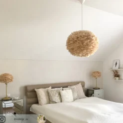 Pendellampe Eos large - lysebrun skærm^UMAGE Best