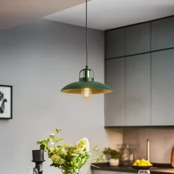 Eko-Light Pendellampe Felix, grøn/guld, 1 lyskilde