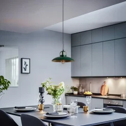 Eko-Light Pendellampe Felix, grøn/guld, 1 lyskilde