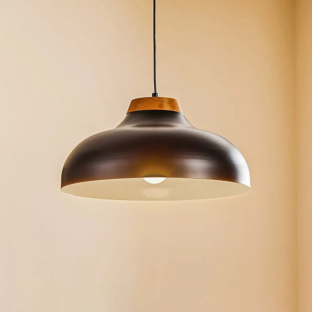 Pendellampe Gus med metalskærm, sort^Luminex Best