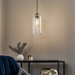 Argon Pendellamper|Pendellamper>Pendellampe Kaja med lang, klar glasskærm