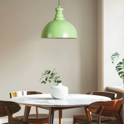 Pendellampe Kure, mintgrøn, metal, Ø 40 cm E27^Opviq Sale