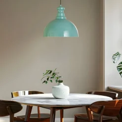 Opviq Pendellamper|Pendellamper>Pendellampe Kure, turkis, metal, Ø 40 cm E27