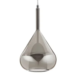 Pendellampe lilla, røggrå, 1-lys, glas^Fabas Luce Sale