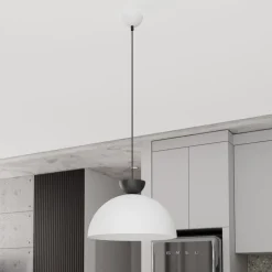 EMIBIG LIGHTING Pendellamper>Pendellampe Lunaro, hvid, Ø 40 cm, metal