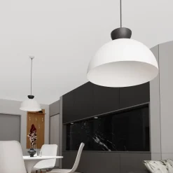 EMIBIG LIGHTING Pendellamper>Pendellampe Lunaro, hvid, Ø 40 cm, metal