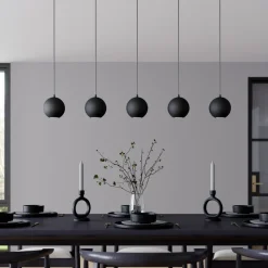 Pendellampe Midnight helt i sort 5 lyskilder^HELAM Hot