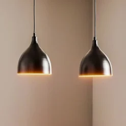 Pendellampe Nanu i metal, sort, 2 lyskilder^Luminex Outlet