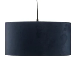 Maco Design Pendellampe Salina silke stof blå/guld Ø 50cm